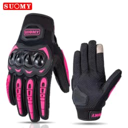 SUOMY Summer Women Pink Motorcycle Gloves Lady Purple Full Finger Motocross Gloves Men Touch Screen Cycling Gloves XS-XXL