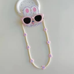 2Pcs/Set Spring Summer Kids Cat Eye Sunglasses Kawaii Fashion Sunscreen Eyeglasses with Eyeglass Chains Outdoor Children Eyewear