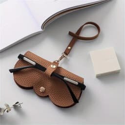 1pc Cute PU Leather Sunglasses Reading Glasses Pouch Glasses Cover Glasses Bag Travel Eyewear Accessory