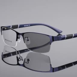 Popular Color Changing Photochromic Glasses for Men Women Business Near Sighted Eyeglasses Unisex Vintage Half Frame Myopia
