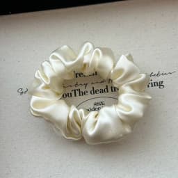 Women 100% Pure Mulberry Silk Hair Tie White Silk Scrunchies Girls Elastics Hair Rubber Band Solid Color hair rope chouchou soie