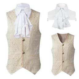 2024 Vest Men Renaissance Steampunk Coat Gothic Jacquard Waistcoat Single Breasted Business Formal Dress Vest for Suit