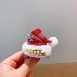 Creative Christmas Hair Clips for Children Cute Red Bowknot Christmas Hat Hairpins Girl Hair Accessories