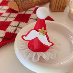 Creative Christmas Hair Clips for Children Cute Red Bowknot Christmas Hat Hairpins Girl Hair Accessories