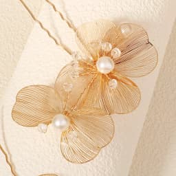 Bridal Wedding U-shaped Metal Flower Hair Comb Forks Gold Color for Women Handmade Hairpin Headdress Bridesmaid Gifts
