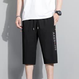 New Fashion Sports Shorts Men Elastic Waist Shorts Male Breathable Quick Dry Comfortable Men's Short Pants Men Bottom Black XXXL