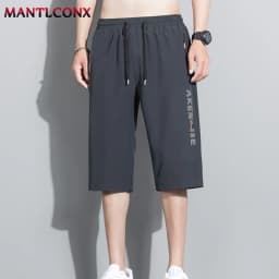 New Fashion Sports Shorts Men Elastic Waist Shorts Male Breathable Quick Dry Comfortable Men's Short Pants Men Bottom Black XXXL