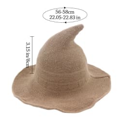Fashion Vintage Witch Hat Party Halloween Wool Knit Hat Portable Festival Decoration for Women