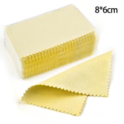 50pcs 10x6.3cm/8x6cm Silver Polish Cleaner Wipe Cloth For Silver Metal Jewelry Tool Supplies Cleaning Polishing Cloth