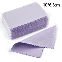 50pcs 10x6.3cm/8x6cm Silver Polish Cleaner Wipe Cloth For Silver Metal Jewelry Tool Supplies Cleaning Polishing Cloth
