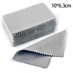 50pcs 10x6.3cm/8x6cm Silver Polish Cleaner Wipe Cloth For Silver Metal Jewelry Tool Supplies Cleaning Polishing Cloth