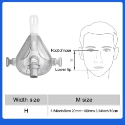Resoxy FM3 CPAP Mask for Sleep Apnea Full Face Mask for CPAP BiPAP Machine Anti Snoring Full Mask with Headgear Improve Sleep