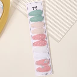 10Pcs/set 2.2'' Printed Embroidery Waterdrop Shape Hair Clips For Cute Girls BB Hairpin Barrettes Headwear Kids Hair Accessories