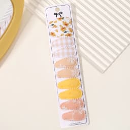 10Pcs/set 2.2'' Printed Embroidery Waterdrop Shape Hair Clips For Cute Girls BB Hairpin Barrettes Headwear Kids Hair Accessories