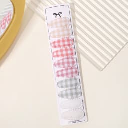 10Pcs/set 2.2'' Printed Embroidery Waterdrop Shape Hair Clips For Cute Girls BB Hairpin Barrettes Headwear Kids Hair Accessories