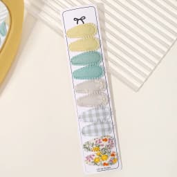 10Pcs/set 2.2'' Printed Embroidery Waterdrop Shape Hair Clips For Cute Girls BB Hairpin Barrettes Headwear Kids Hair Accessories
