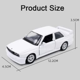 1:36 BMW M3 1987 Alloy Car Model Diecast Toy Rubber Tires Wheel Pull Back Vehicles 2 Doors Opened Cars for Boys Birthday Gifts