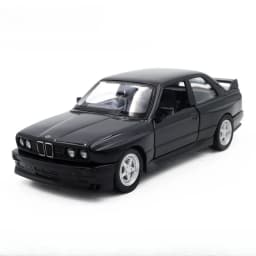 1:36 BMW M3 1987 Alloy Car Model Diecast Toy Rubber Tires Wheel Pull Back Vehicles 2 Doors Opened Cars for Boys Birthday Gifts