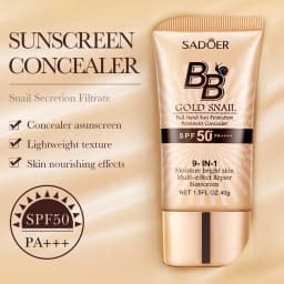 Gold Snail Sunscreen BB Cream Protector Facial Sun Block SPF50 BB Cream Isolation Lotion Concealer Facial Moisturizer