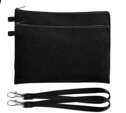 8.3'×5.1' Canvas Zipper Bag Reusable Pouch Blank DIY Craft Canvas Bag Bulk for Painting Cosmetic Bag Makeup 10 Pack