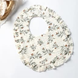 Baby Saliva Towel Infants Feeding Drool Bib lace Floral Soft Cotton Burp Cloth for Newborn Breathable Kids Bibs with Ruffle