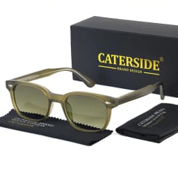 Caterside Retro Square Men's Sunglasses Propionic Pin Fashion Punk Sun Glasses Women's Travel Outdoor Party Event Eyewear UV400