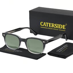 Caterside Retro Square Men's Sunglasses Propionic Pin Fashion Punk Sun Glasses Women's Travel Outdoor Party Event Eyewear UV400