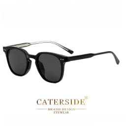 CATERSIDE Round Retro Sunglasses Men's Punk Fashion Brand Design Sun Glasses Women Travel Outdoor UV400 Shades Propionic Temple