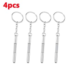 Mini Hand Glasses Screwdrivers 3-in-1 Spectacle Repair Kits Multifunction Sunglass Watch Glasses Screwdriver Set with Keychain