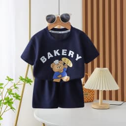 Short Sleeve Shorts Outfits 1 2 3 4Years Old Child Clothing Set Cartoon Print Tshirt+Shorts Casual Fashion Tops Shorts Two Piece
