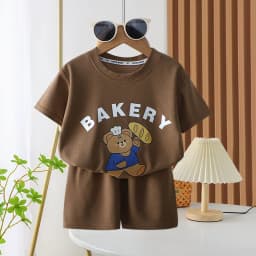 Short Sleeve Shorts Outfits 1 2 3 4Years Old Child Clothing Set Cartoon Print Tshirt+Shorts Casual Fashion Tops Shorts Two Piece