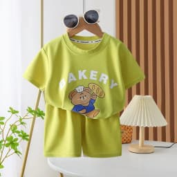Short Sleeve Shorts Outfits 1 2 3 4Years Old Child Clothing Set Cartoon Print Tshirt+Shorts Casual Fashion Tops Shorts Two Piece
