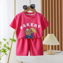 Short Sleeve Shorts Outfits 1 2 3 4Years Old Child Clothing Set Cartoon Print Tshirt+Shorts Casual Fashion Tops Shorts Two Piece
