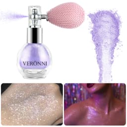 6-Color Diamond Highlighter Powder Spray Waterproof High Gloss Glitter Body Bronzer Highlight Powder Face Contour Illuminator