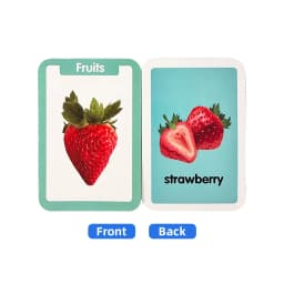 36 Double-Sided Fruit Recognition Cards for Kidsren's Enlightenment and Learning through Pictures, Paper-Based Fun Teaching Cards