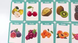 36 Double-Sided Fruit Recognition Cards for Kidsren's Enlightenment and Learning through Pictures, Paper-Based Fun Teaching Cards