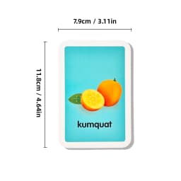 36 Double-Sided Fruit Recognition Cards for Kidsren's Enlightenment and Learning through Pictures, Paper-Based Fun Teaching Cards