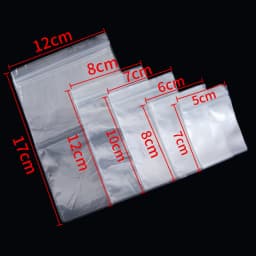 50pcs Thicken Zipper Sealed Bags Clear Plastic Storage Pouch for Small Jewelry Food Packing Reclosable Zippers Sealing Pouches