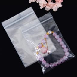 50pcs Thicken Zipper Sealed Bags Clear Plastic Storage Pouch for Small Jewelry Food Packing Reclosable Zippers Sealing Pouches