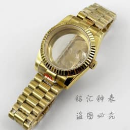 Fluted Curved 36MM/40MM High Quality Waterproof Presidential Bracelet Sapphire Watch Case For NH34 NH35 NH36 ETA2824 Movement