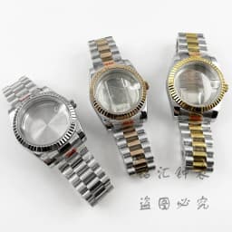 Fluted Curved 36MM/40MM High Quality Waterproof Presidential Bracelet Sapphire Watch Case For NH34 NH35 NH36 ETA2824 Movement