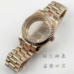 Fluted Curved 36MM/40MM High Quality Waterproof Presidential Bracelet Sapphire Watch Case For NH34 NH35 NH36 ETA2824 Movement