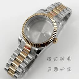 Fluted Curved 36MM/40MM High Quality Waterproof Presidential Bracelet Sapphire Watch Case For NH34 NH35 NH36 ETA2824 Movement