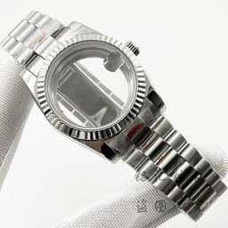 Fluted Curved 36MM/40MM High Quality Waterproof Presidential Bracelet Sapphire Watch Case For NH34 NH35 NH36 ETA2824 Movement