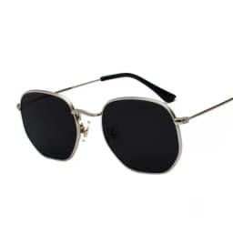 Men Sunglasses Hexagon Sun Glasses NEW Women Metal Frame Fishing Glasses Gold Tea Eyewear Lentes De Sol Hombre Okulary UV400