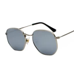 Men Sunglasses Hexagon Sun Glasses NEW Women Metal Frame Fishing Glasses Gold Tea Eyewear Lentes De Sol Hombre Okulary UV400