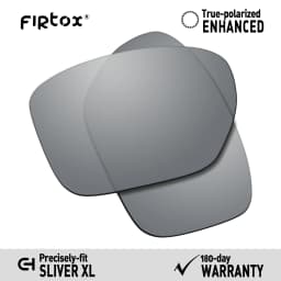 Firtox True UV400 Polarized Lenses Replacement for Oakley Sliver XL OO9341 / Sliver XL Asian Fit OO9346 Sunglasses (Lens Only)