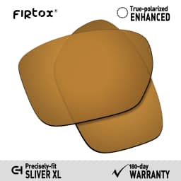 Firtox True UV400 Polarized Lenses Replacement for Oakley Sliver XL OO9341 / Sliver XL Asian Fit OO9346 Sunglasses (Lens Only)