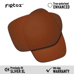 Firtox True UV400 Polarized Lenses Replacement for Oakley Sliver XL OO9341 / Sliver XL Asian Fit OO9346 Sunglasses (Lens Only)