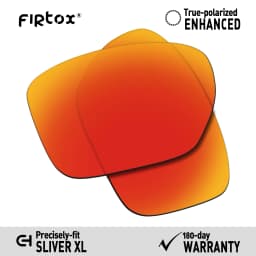 Firtox True UV400 Polarized Lenses Replacement for Oakley Sliver XL OO9341 / Sliver XL Asian Fit OO9346 Sunglasses (Lens Only)